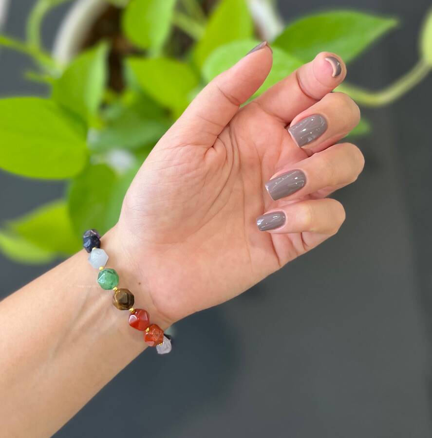 دستبند هفت چاکرا تراش استار