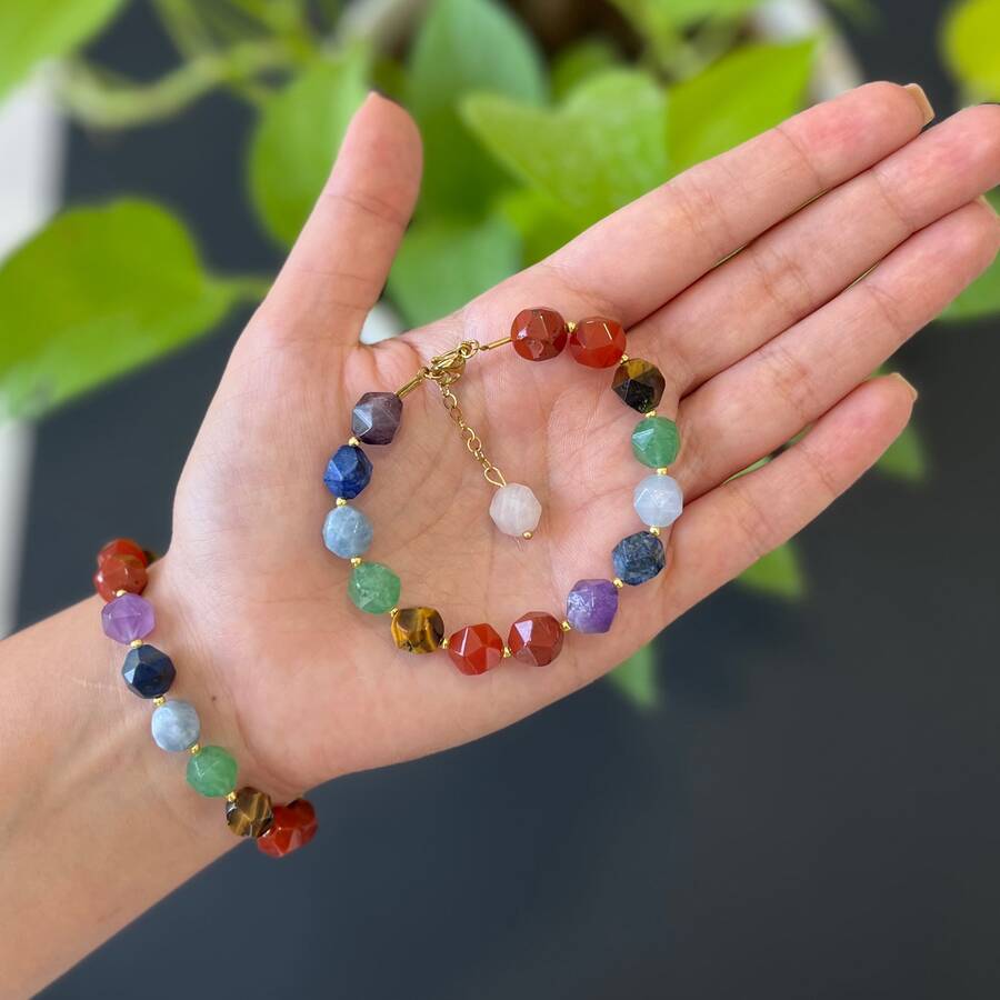 دستبند هفت چاکرا تراش استار