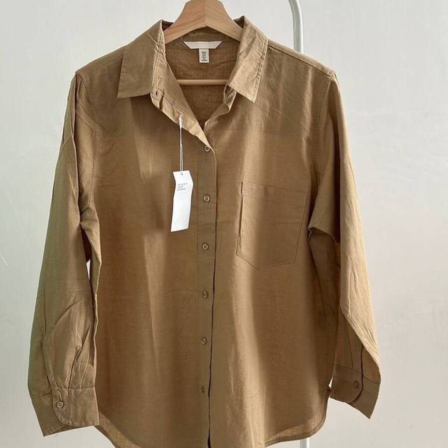 شومیز لینن کرمی