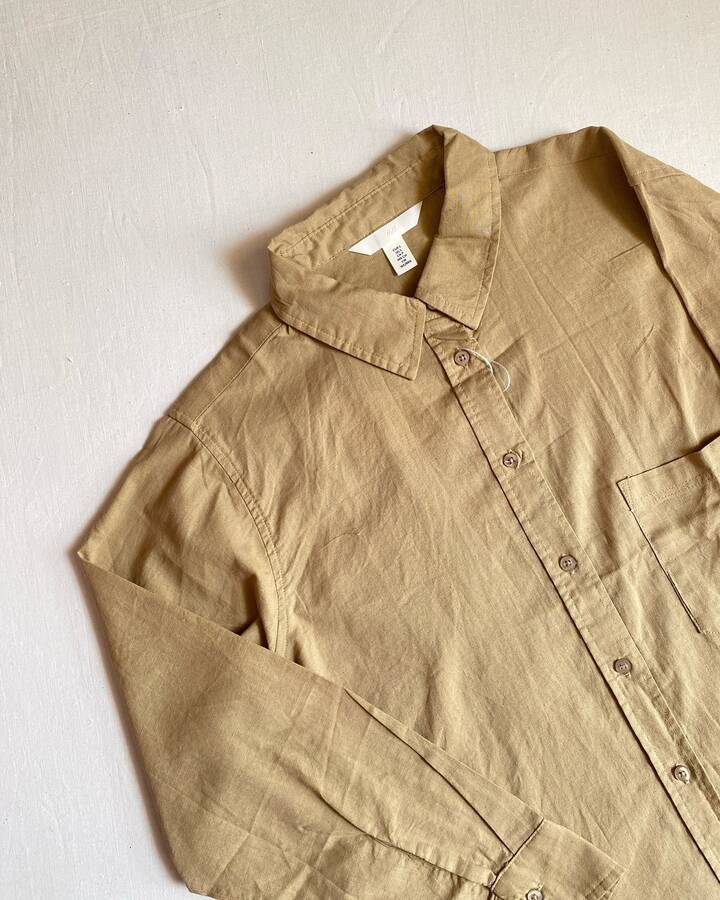 شومیز لینن کرمی