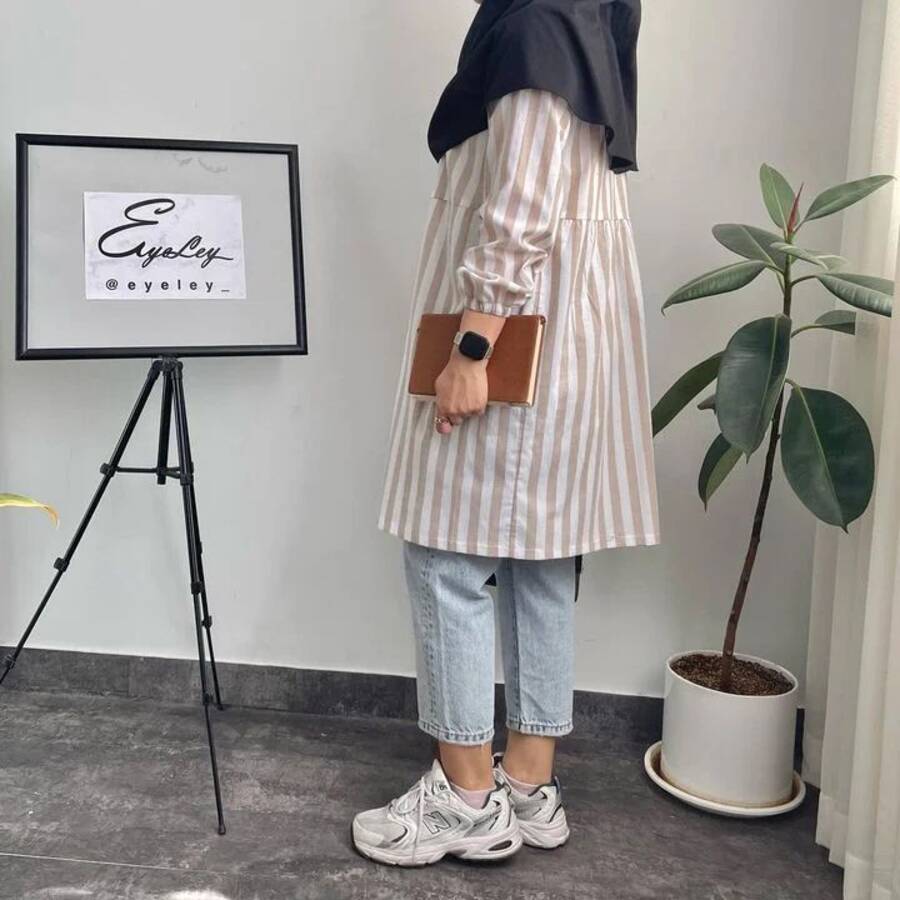 مانتو دانشجویی راه راه