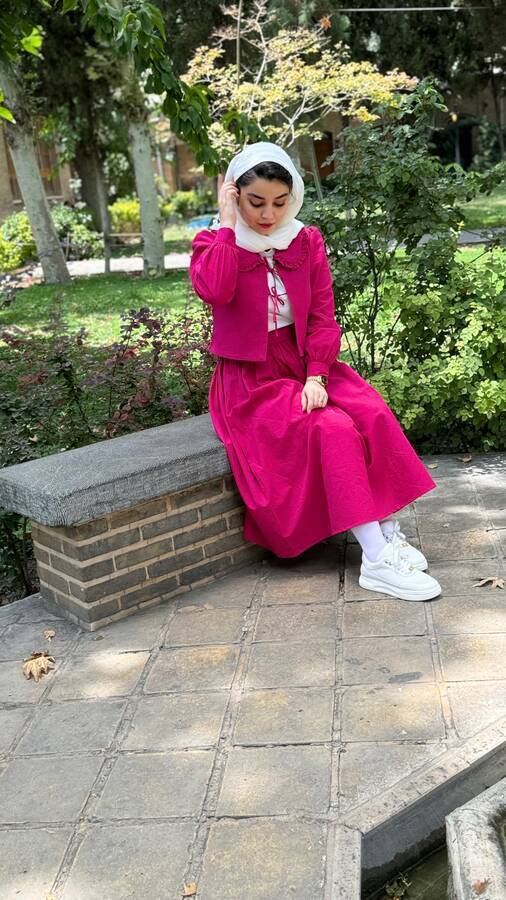 کراپ کتی و دامن سرخ رو💕