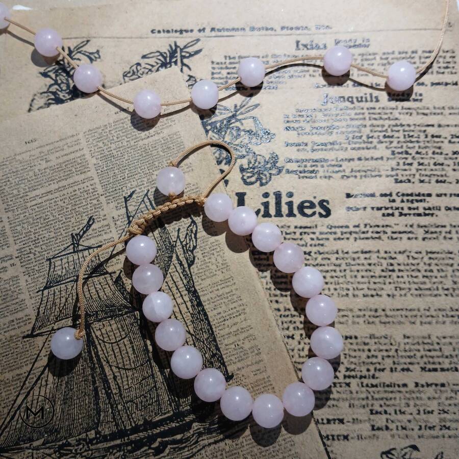 دستبند رز کوارتز 