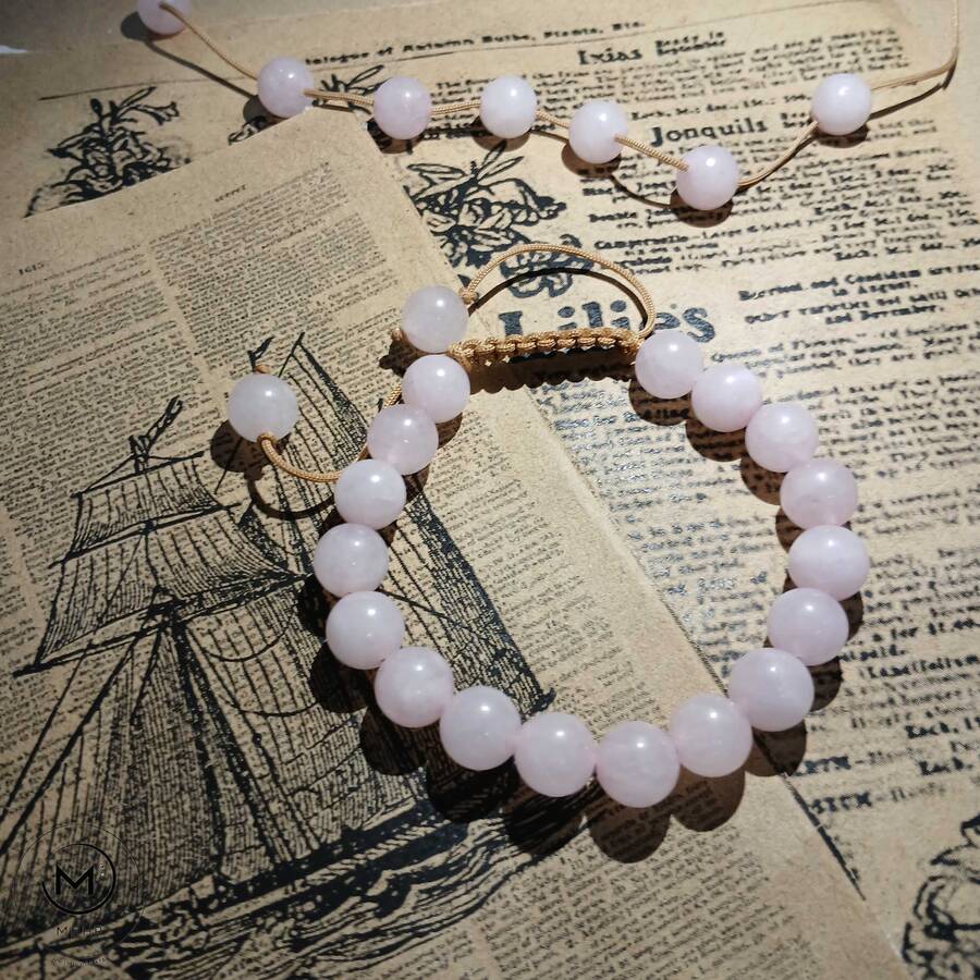 دستبند رز کوارتز 