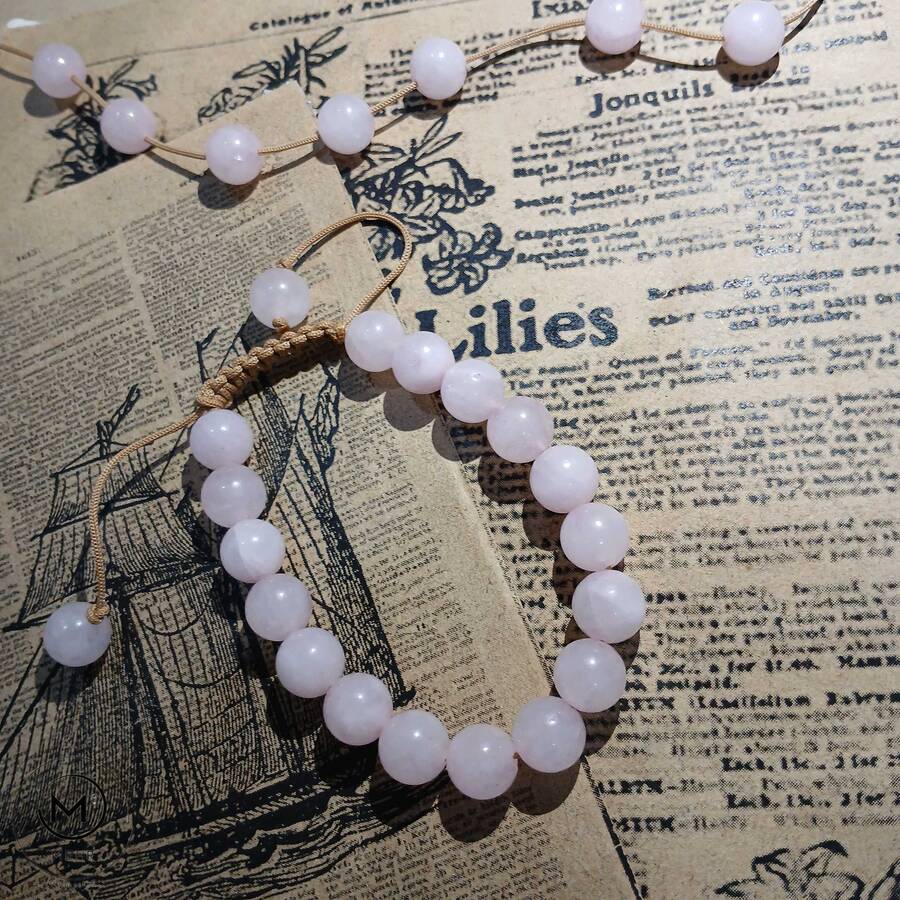 دستبند رز کوارتز 