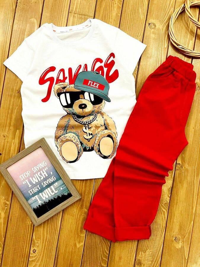 ست تیشرت شلوار تدی