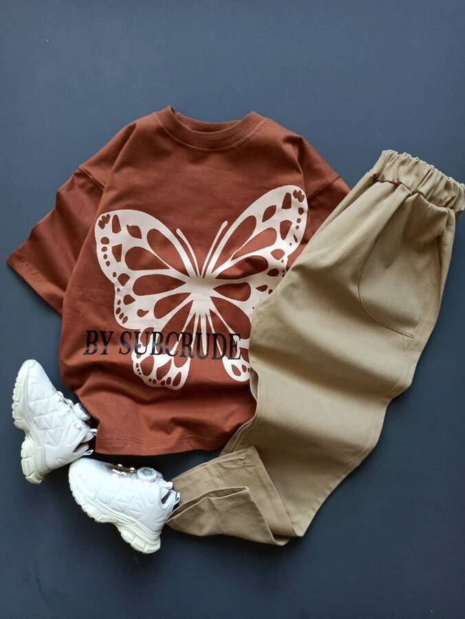 ست پروانه با شلوار کتان