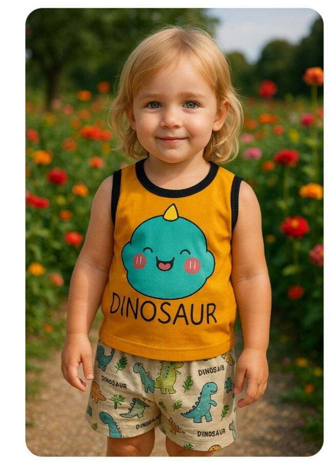تاپ شلوارک دایناسور
