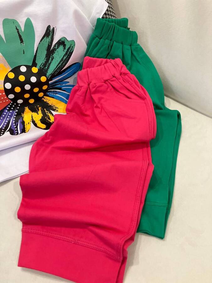 تیشرت شلوارک گل