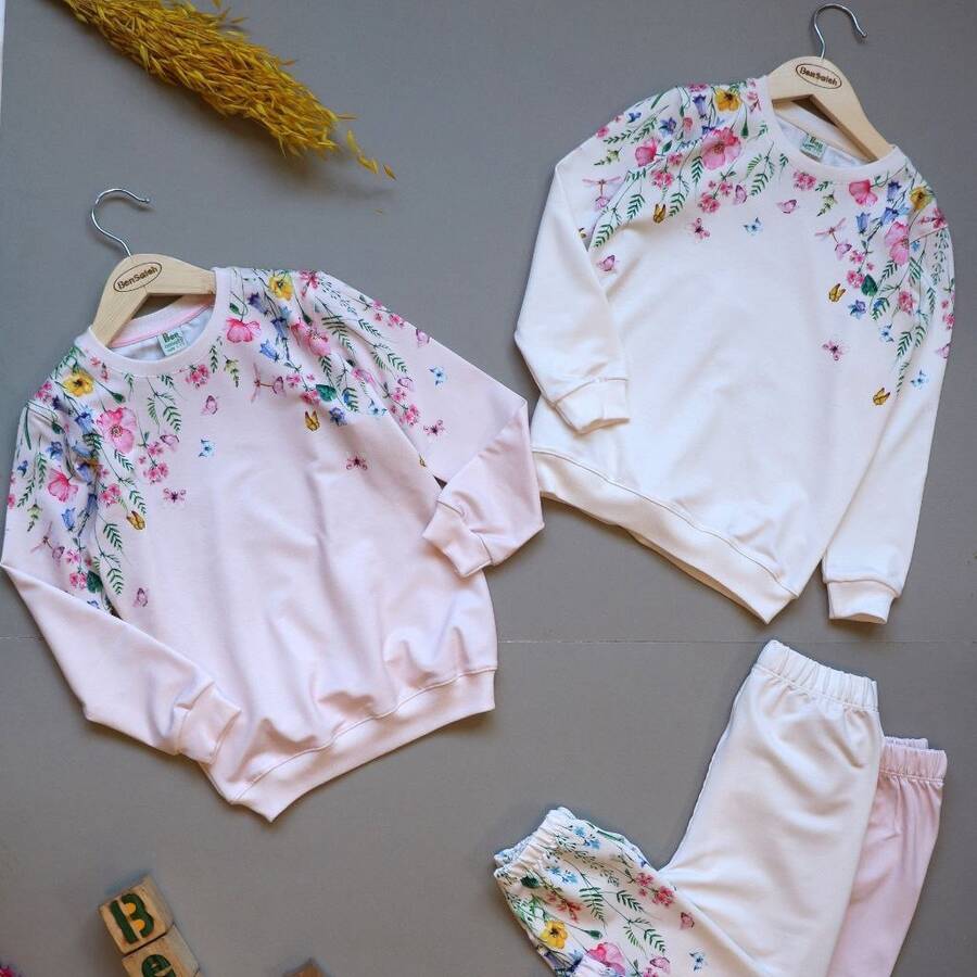 ست دخترانه حاشیه گل