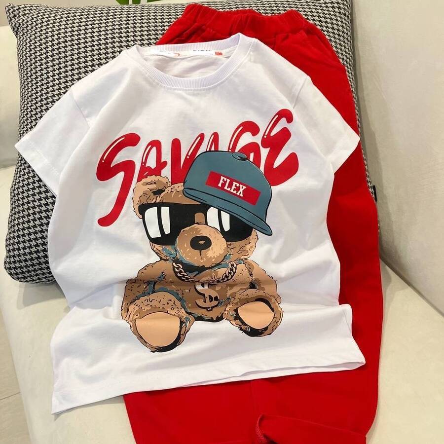 ست تیشرت شلوار تدی