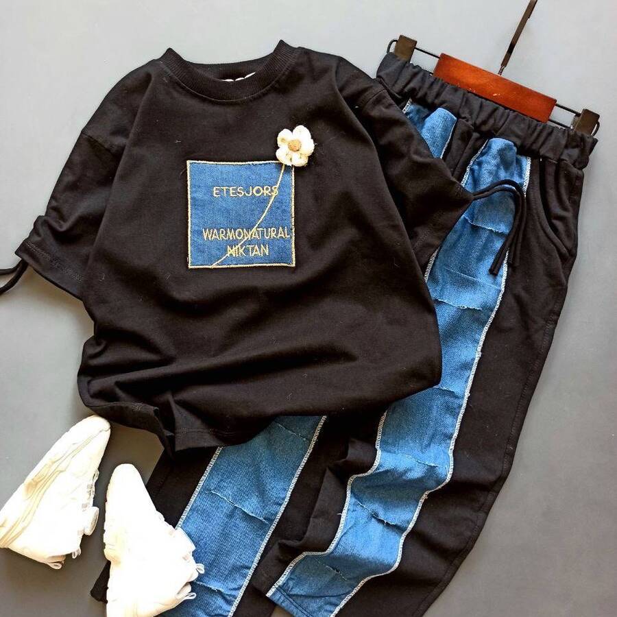 ست تیکه دوزی لی مشکی