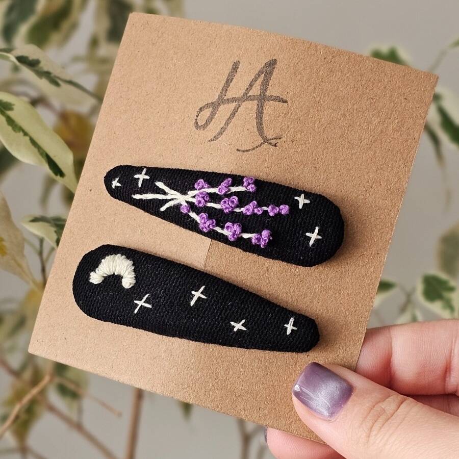 گل سر گلدوزی شب