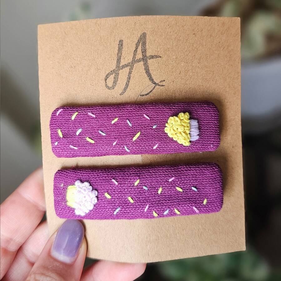 گل سر گلدوزی کاپ کیک