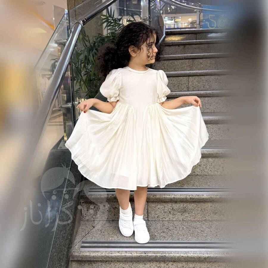 پیراهن دخترانه بژ روشن (4 تا 16 سال)