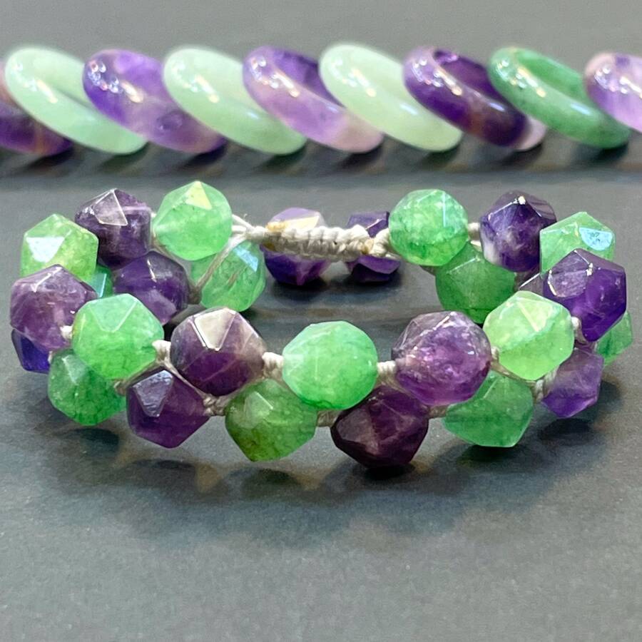 دستبند اونتورین و آمیتیست