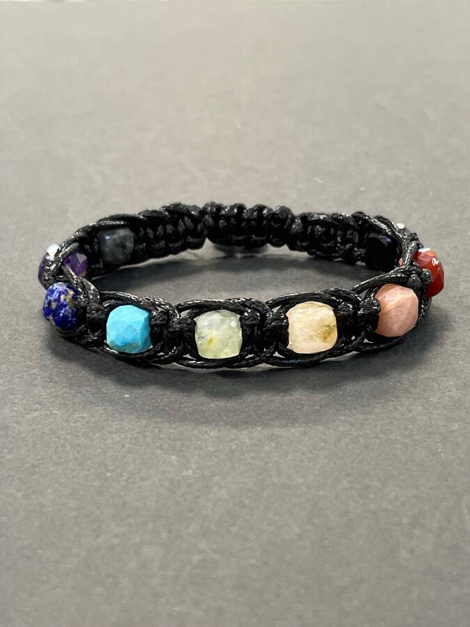 دستبند مردانه ترکیبی «هفت چاکرا»