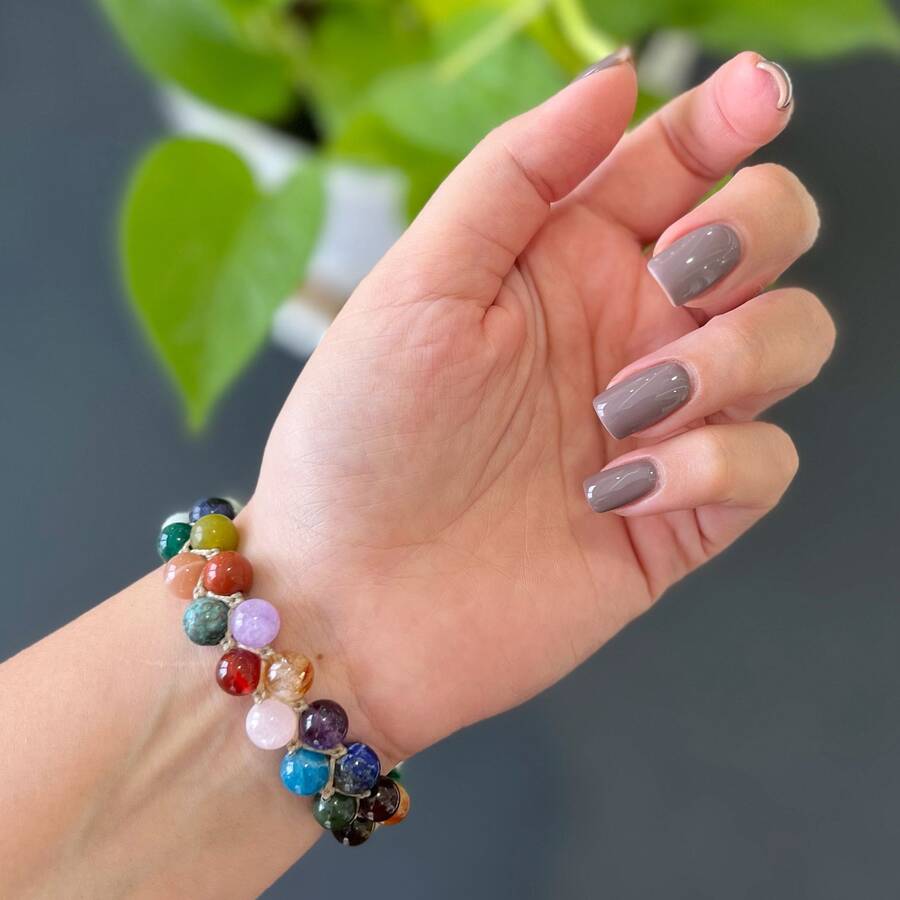 دستبند 33 سنگ دو ردیفه