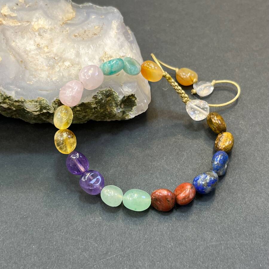 دستبند ترکیبی ده سنگ جادویی