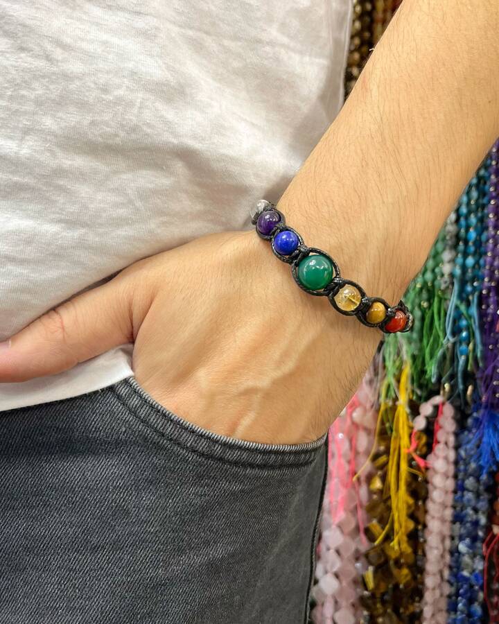 دستبند مردانه «هفت چاکرا»