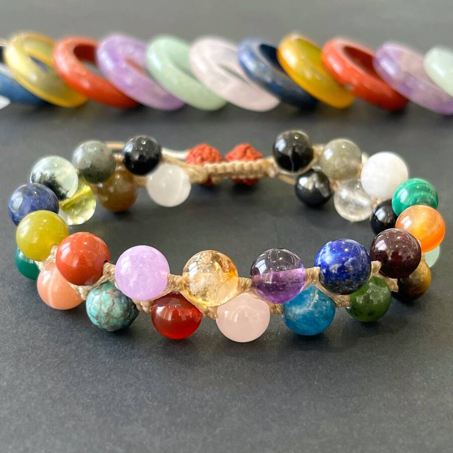 دستبند 33 سنگ دو ردیفه