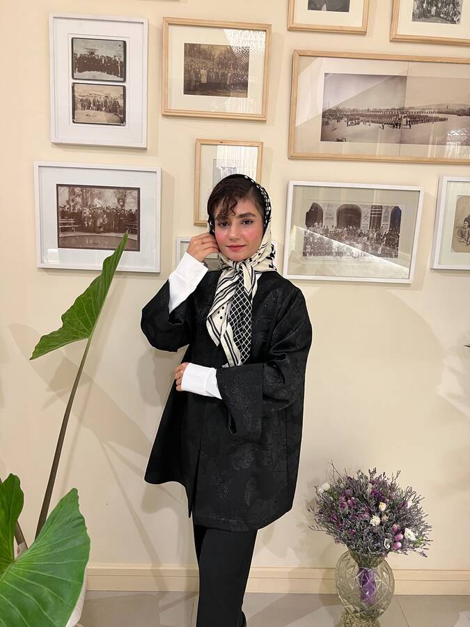 کت ژاکارد مشکی