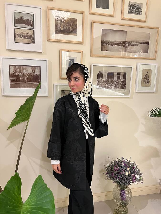 کت ژاکارد مشکی