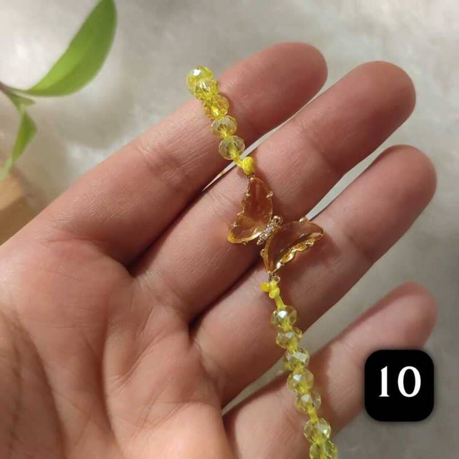 دستبند کریستالی پروانه ای