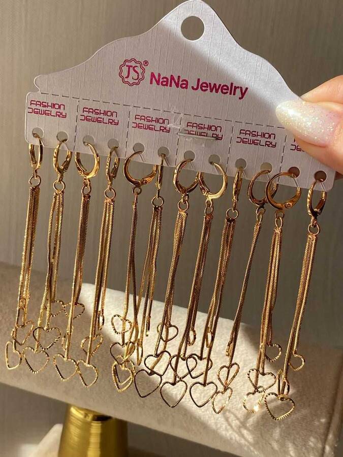 گوشواره آویز دار طرح طلا