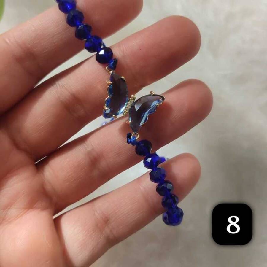 دستبند کریستالی پروانه ای