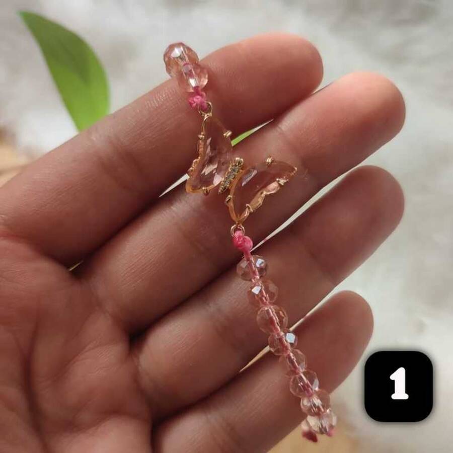 دستبند کریستالی پروانه ای