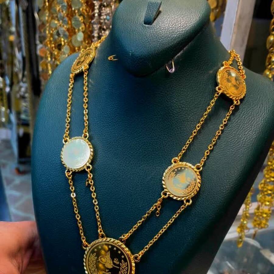گردنبند سکە لیزری کاملا جوشکاری شده