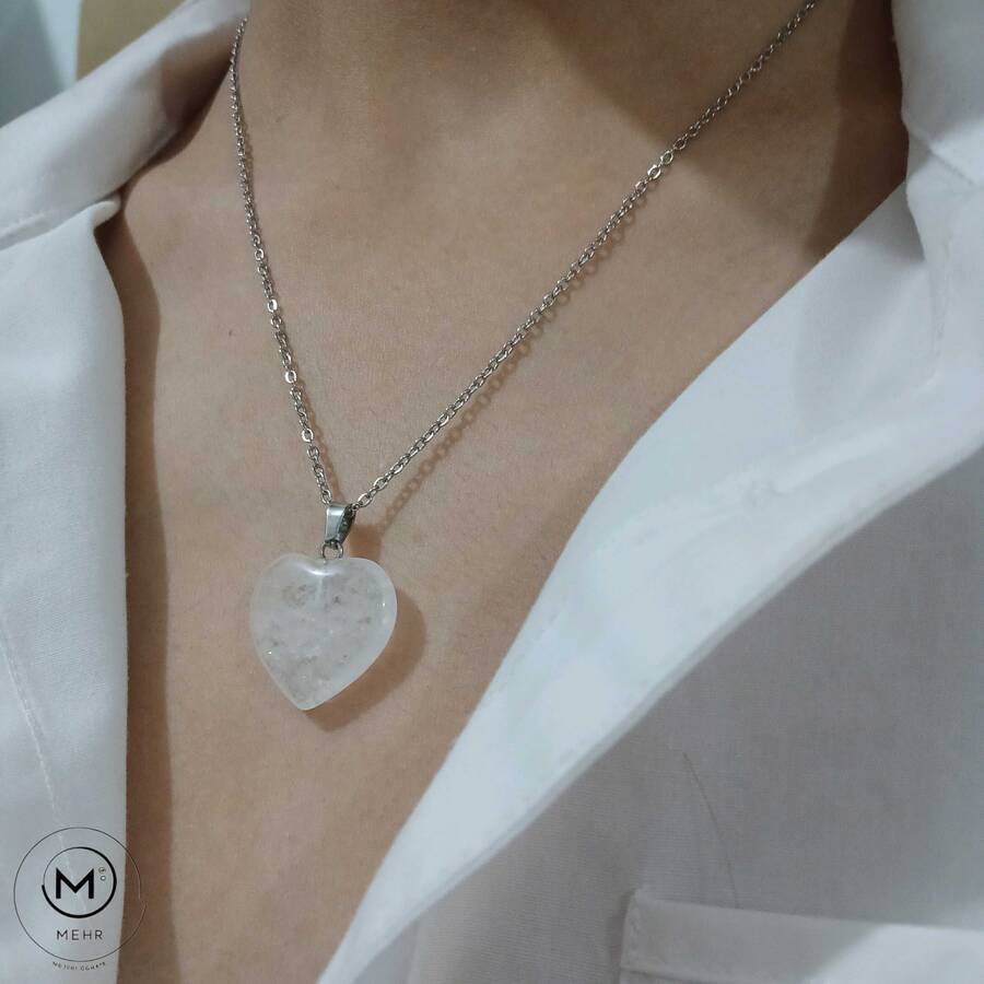 گردنبند قلبی کوارتز