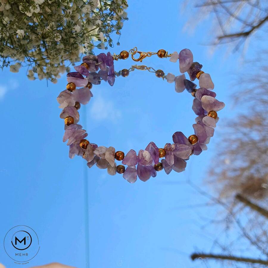 دستبند آمیتیست چیپسی