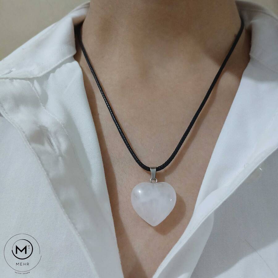 گردنبند قلبی کوارتز