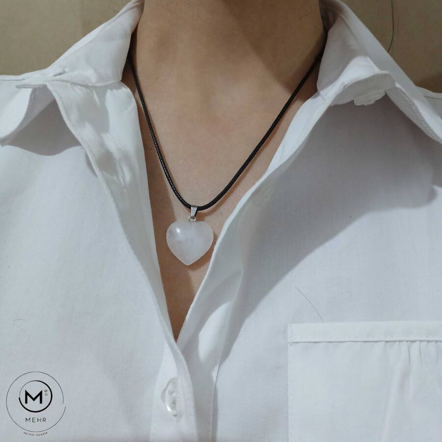 گردنبند قلبی کوارتز
