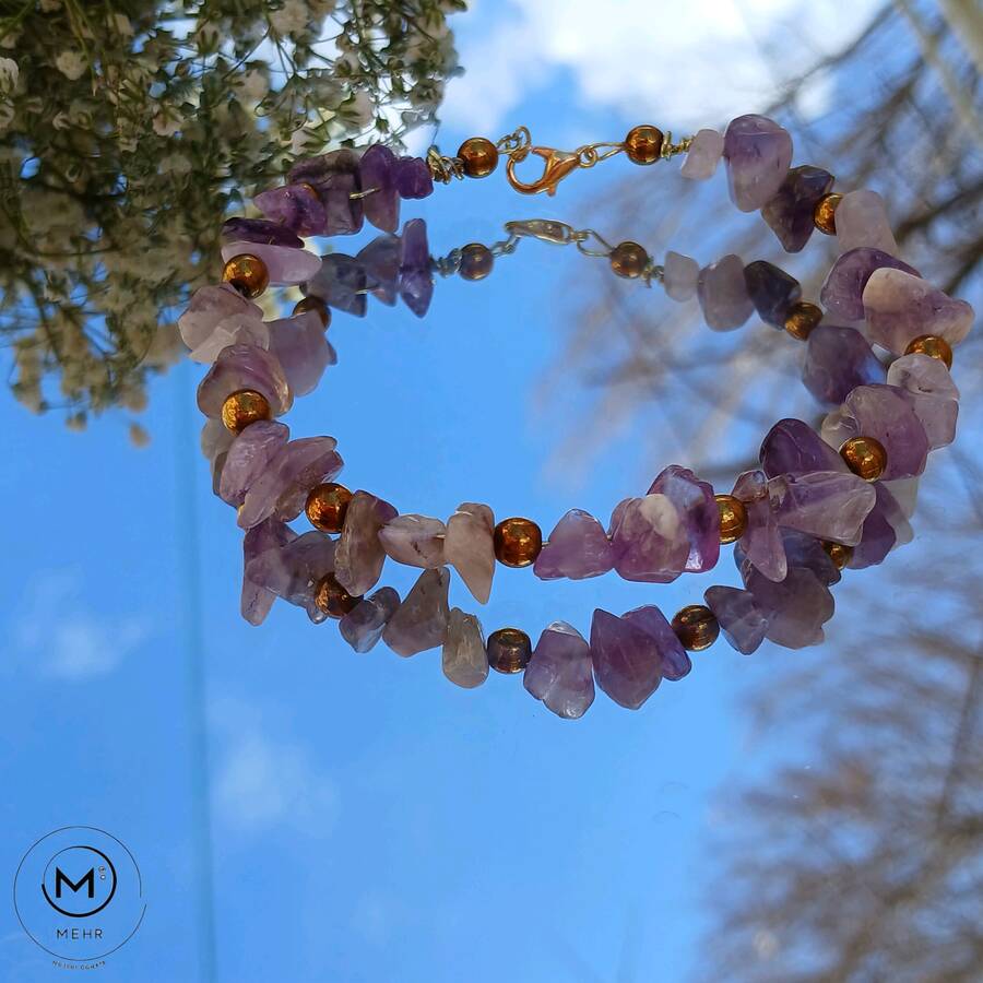 دستبند آمیتیست چیپسی